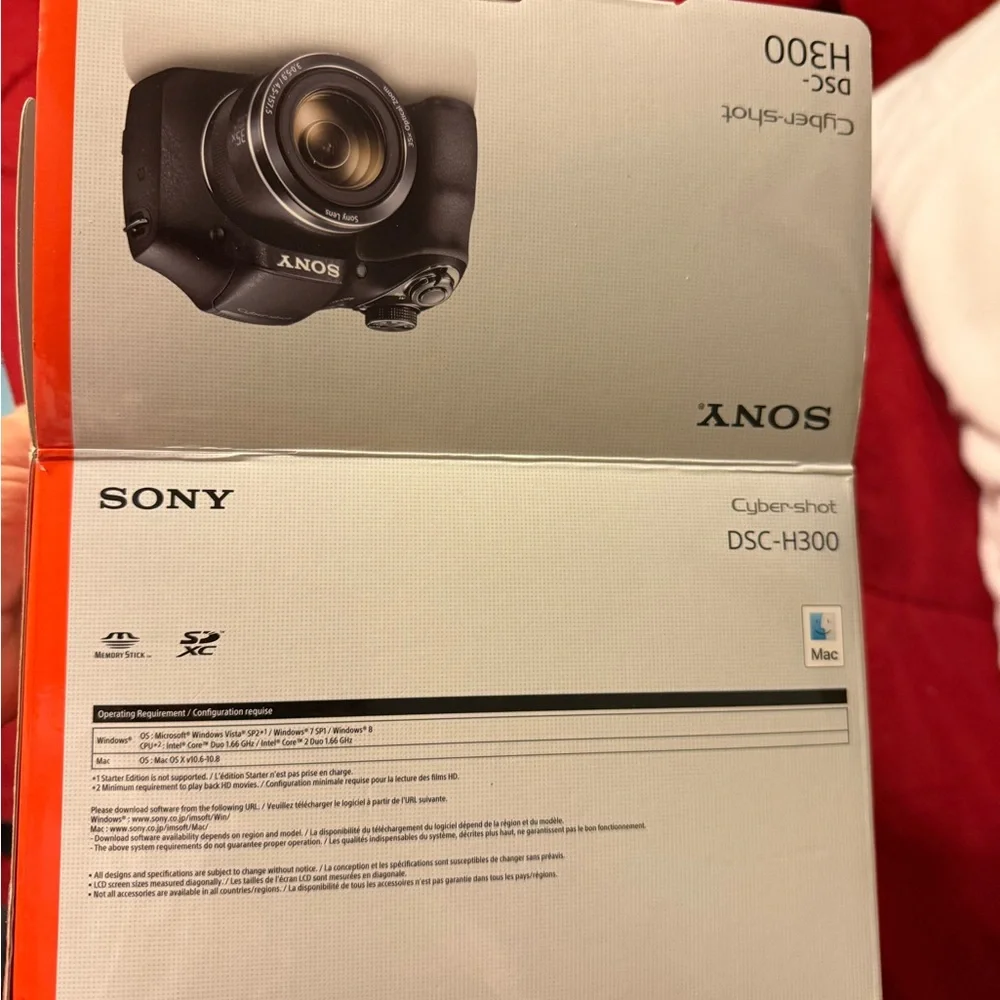 Sony Black Digital Camera with Silver Accents with case in original box